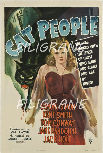 CAT PEOPLE FILM Rxly-POSTER/REPRODUCTION d1 AFFICHE VINTAGE