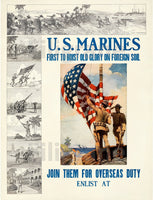 JOIN US MARINES Rfja-POSTER/REPRODUCTION d1 AFFICHE VINTAGE
