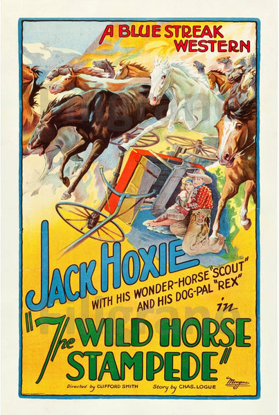 Jack HOXY WILD HORSE  FILM Rqin POSTER/REPRODUCTION  d1 AFFICHE VINTAGE