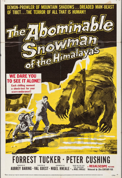 ABOMINABLE SNOWMAN FILM Rgzn-POSTER/REPRODUCTION d1 AFFICHE VINTAGE